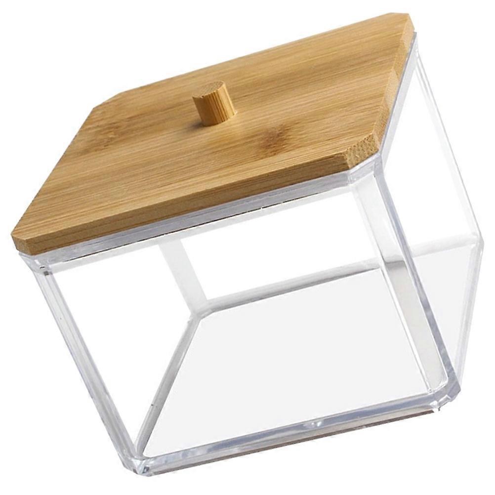 Cotton Pad Storage Box Acrylic Organizer for Storage 4Pcs Transparent