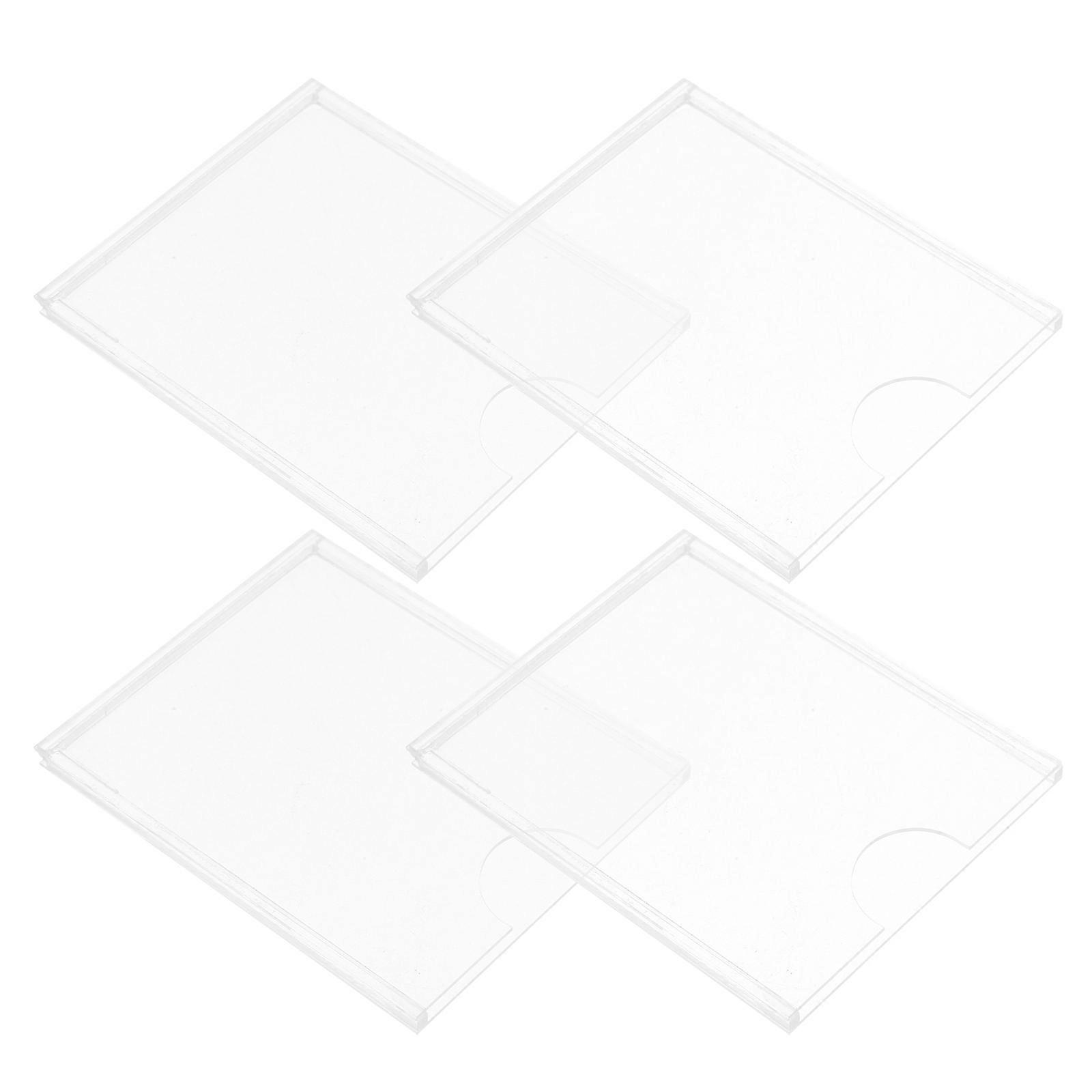 Transparent Acrylic Business Card Holders for Office Use 4Pcs Display Stand