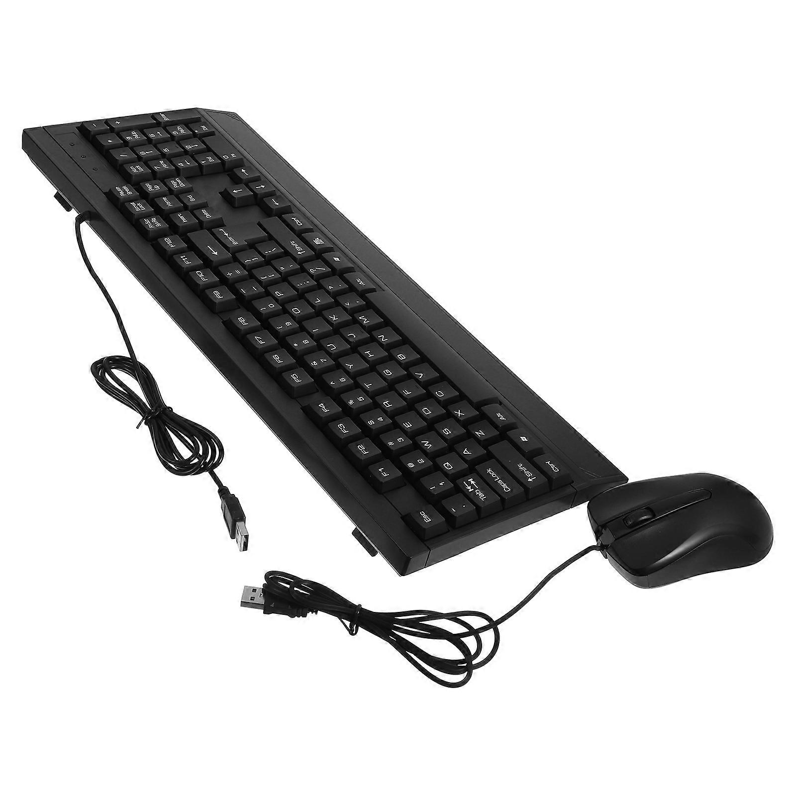 Gaming Keyboard Mouse Combo Wired Connection Modern Minimalist Style 1Set