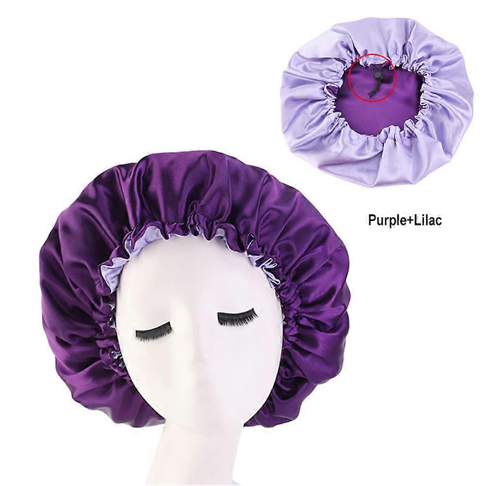 Woman Perm Hat Double Layer Sleeping Hat for Sleeping Use 3Pcs