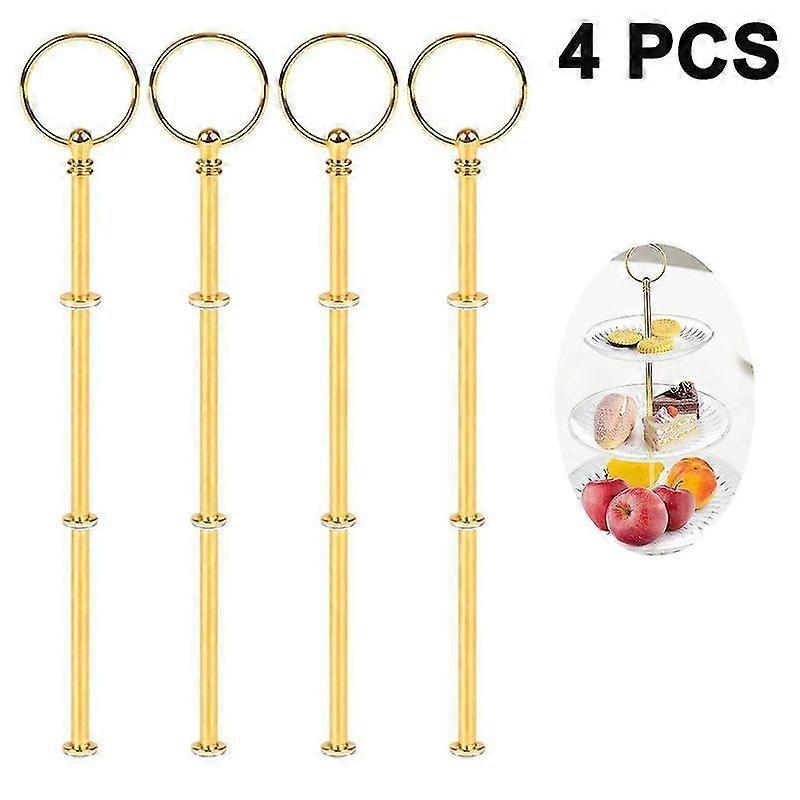 Minglan 4 Sets 3 Tier Cake Stand Hardware,tiered Tray Hardware 3 Tier Cake Stand Fittings Hardware Dessert Serving Tray Stand Handle Hardware Fittings