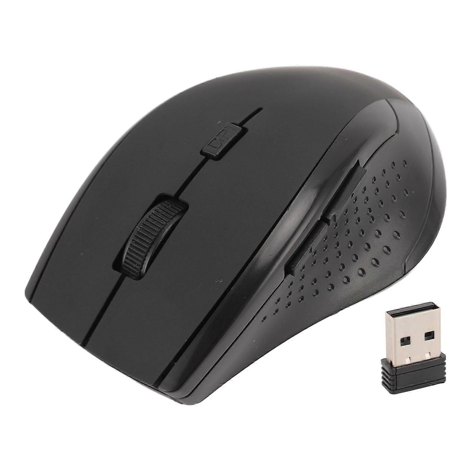 2.4G Wireless Mouse with USB Receiver High Accuracy Compact Optical Mouse for Laptop Computer Desktop PC Black