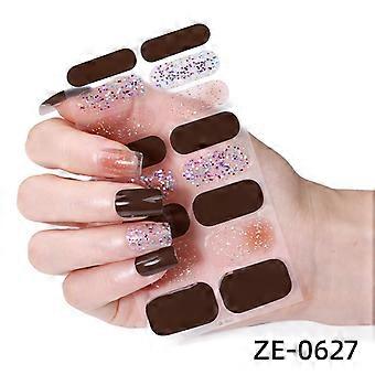 16 Nagellackfolie Nagelsticker 3D Zwiebelpulver Heißprägekleber Nagelsticker ZE-0627 blankes Stück + Nagelfeile