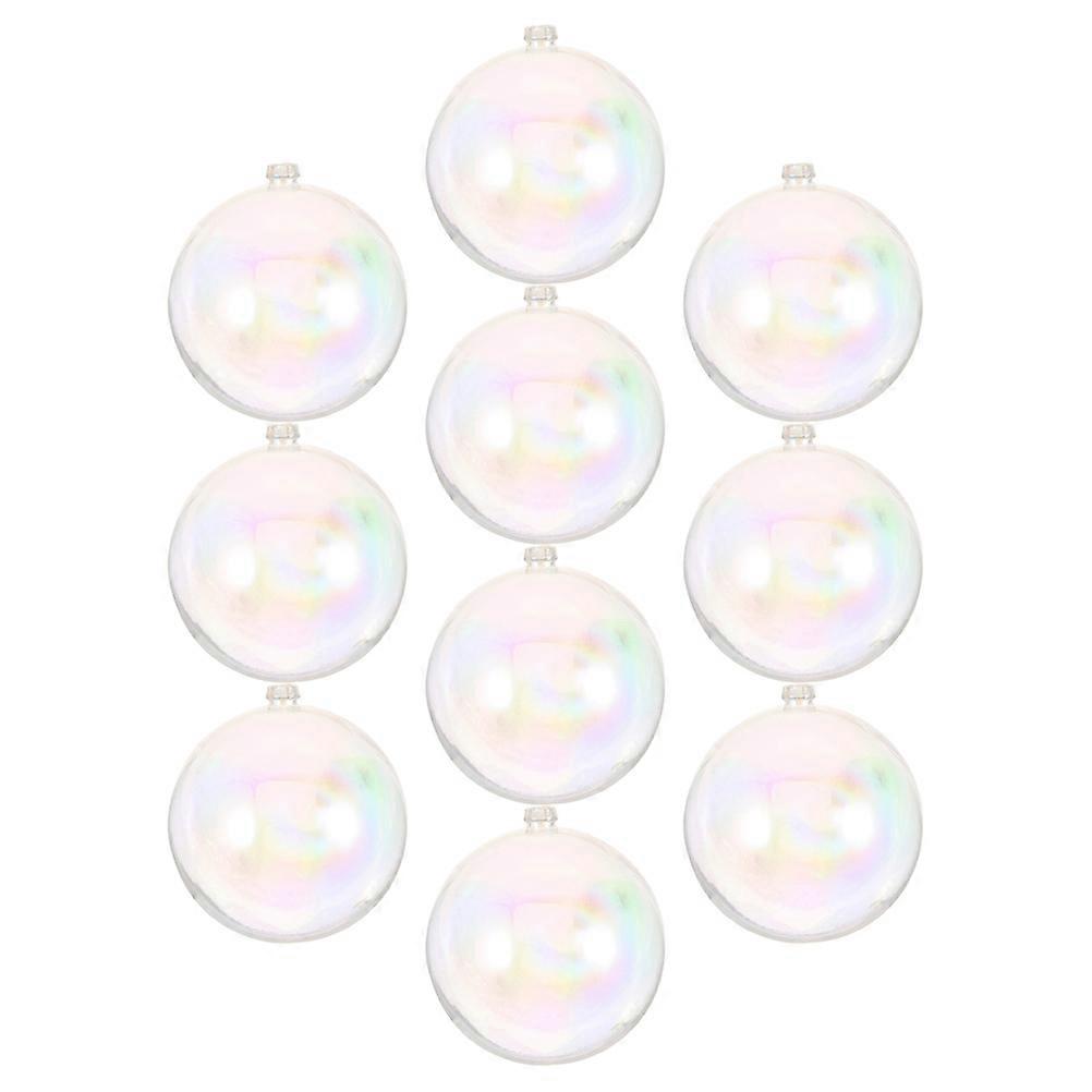 Clear Plastic Iridescent Ornament Balls for Xmas Tree 20Pcs Pack