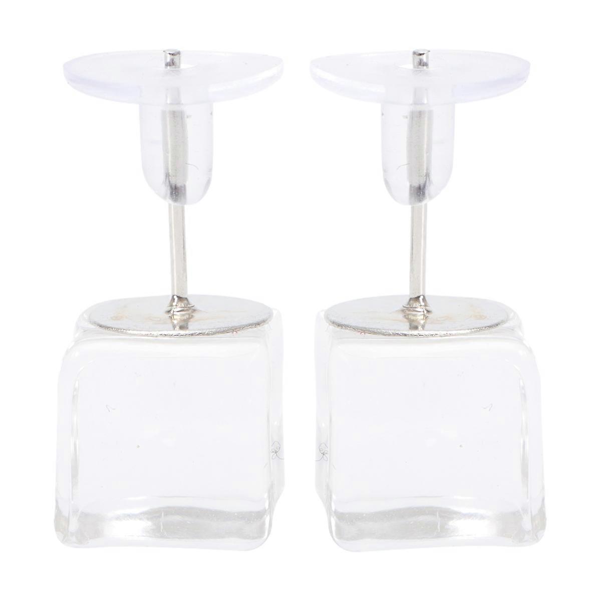 Square Earbob Cube Ear Stud for Decoration 3Pcs Cube Earring
