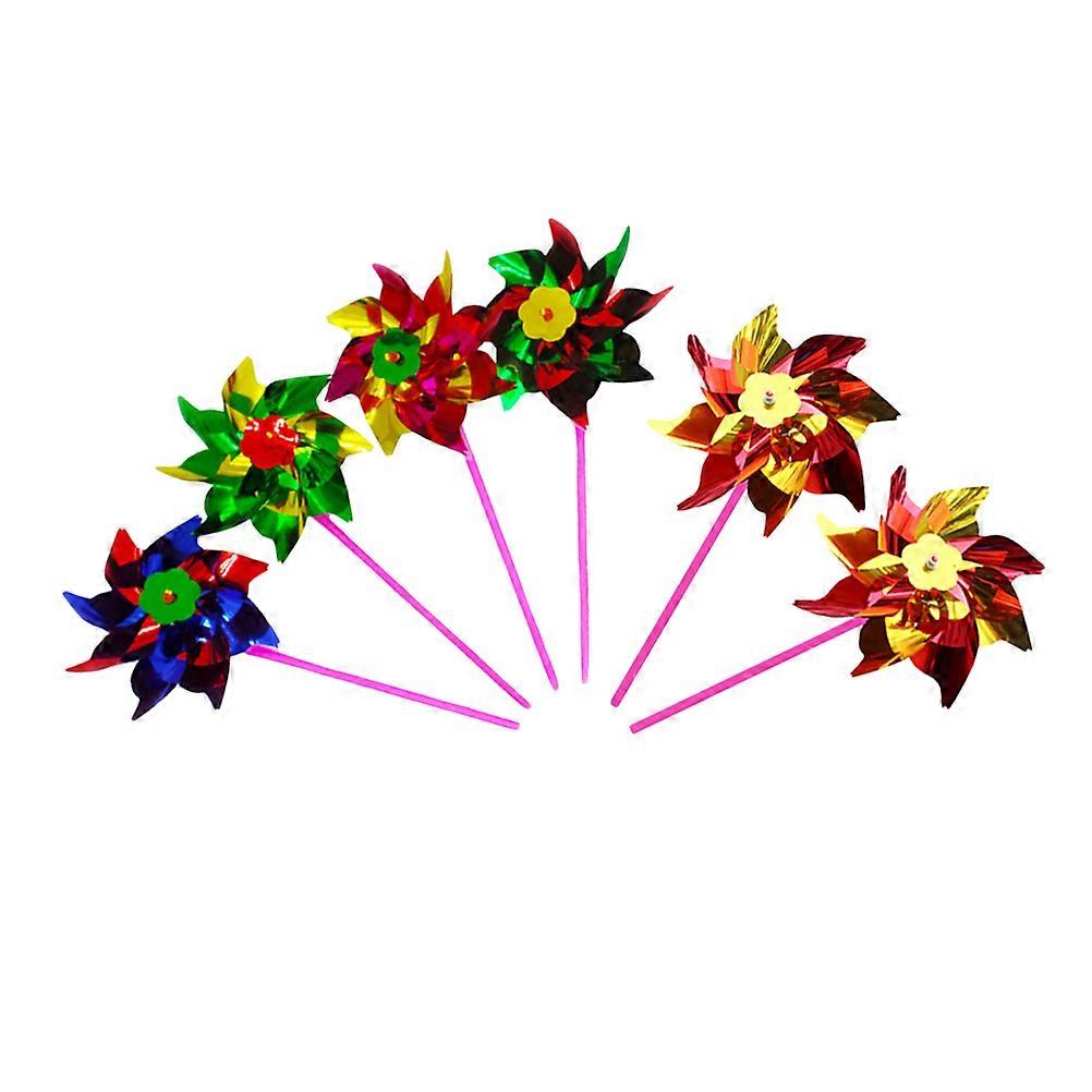 Small Windmill Plastic Pinwheel Toy Set for Kids Playing 25Pcs Colorful