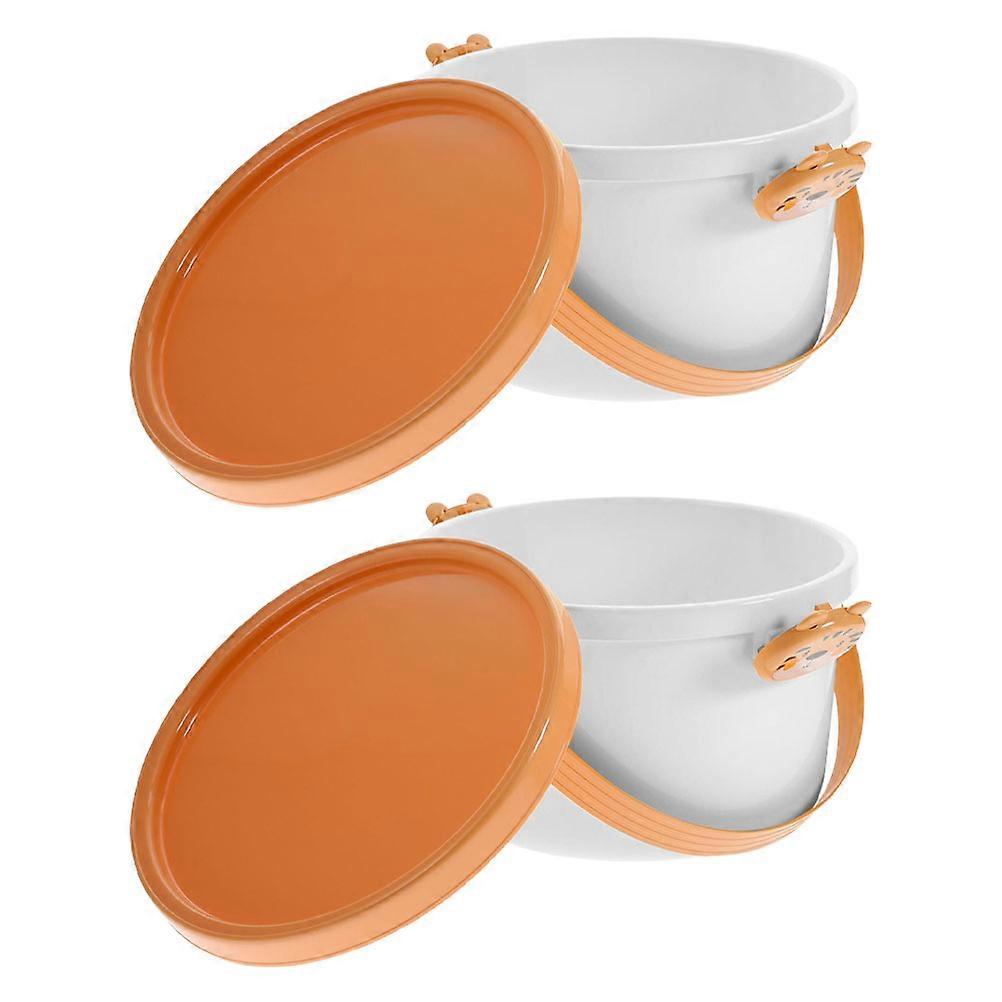 Plastic Toy Organizer Storage Box for Storage 2Pcs with Portable Handle