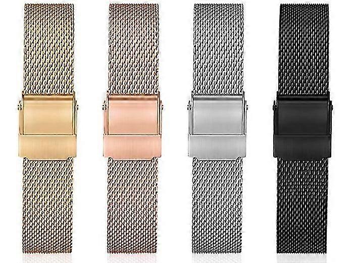 rustfritt stål mesh watch band for menn kvinner, rask frigjøring mesh klokke stropper 14mm / 18mm