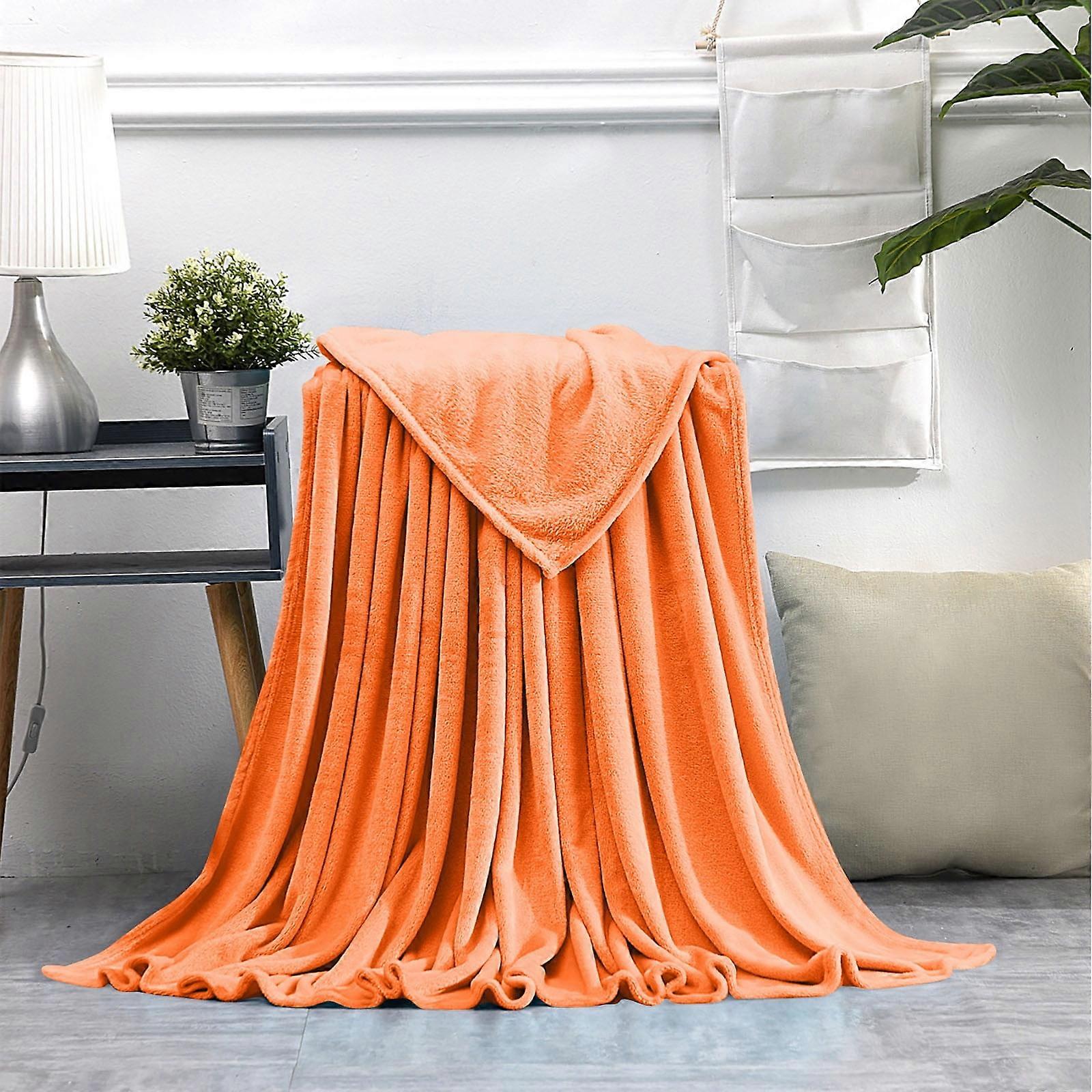 Large 30x40" Soft Flannel Fleece Throw Blanket, Baby Blue Jacquard Weave Wave Pattern, Cozy & Lightweight for Couch Compatible with Home Decor