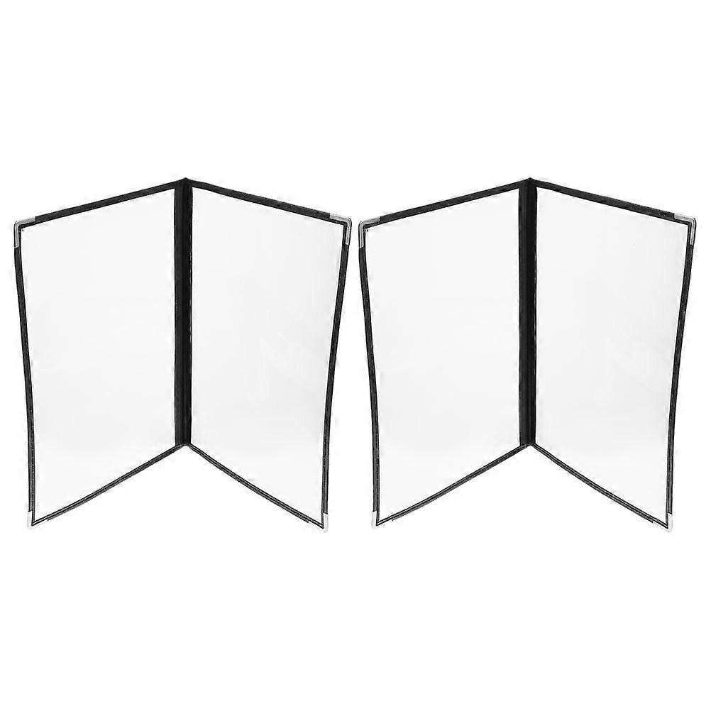 Senikei 2Pcs Clear Menu Covers Transparent Restaurant Drink Menu Covers Table Menu Covers