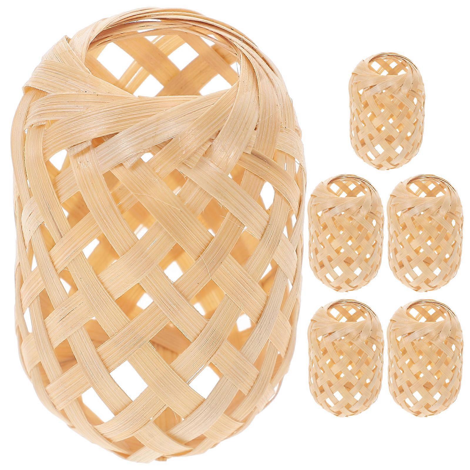 Bamboo Crafting Lanterns for DIY Use 24Pcs Mini Woven Lantern Materials