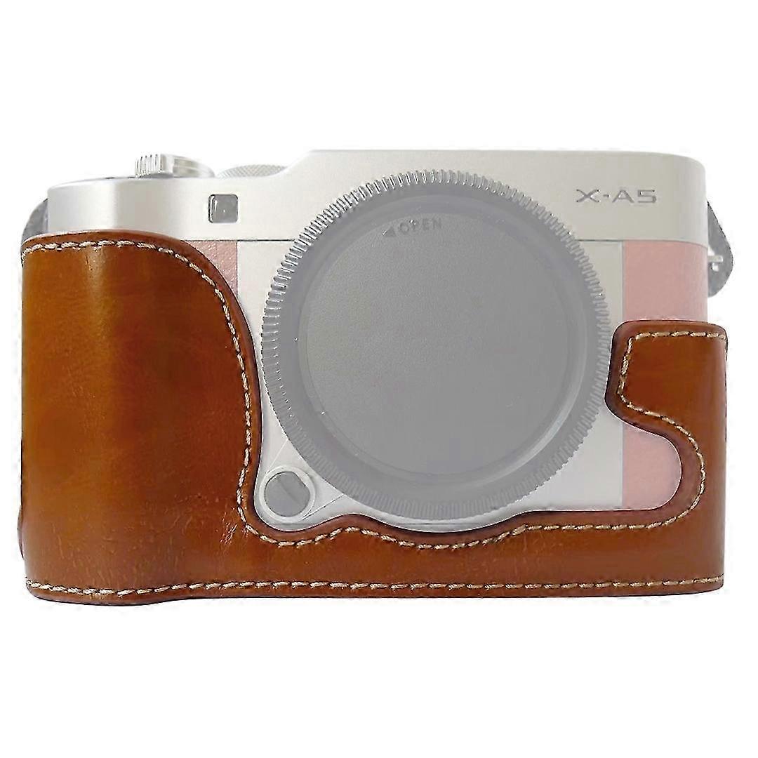 1/4 inch Thread PU Leather Camera Half Case Base for FUJIFILM X-A5 / X-A20 26s