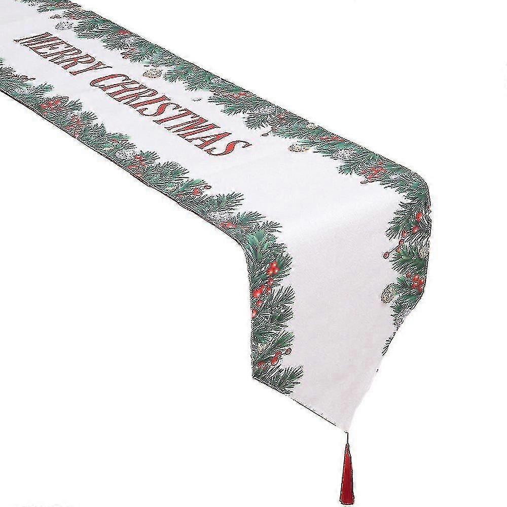 Mesa de Natal Runner Feliz Cachecol Cômoda de Natal (ruipei)