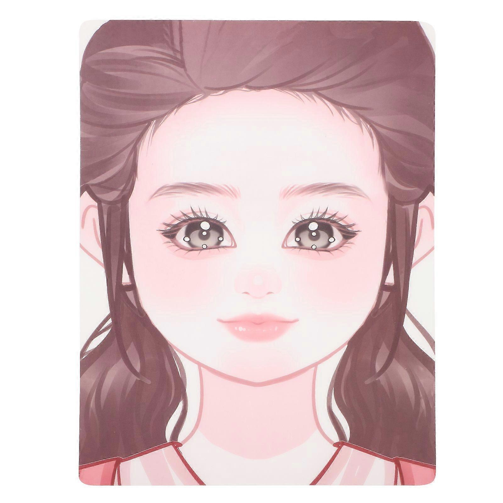 1 Sheet of Face Drawing Board Face Makeup Practice Mold Reusable Makeup Practicing Board
