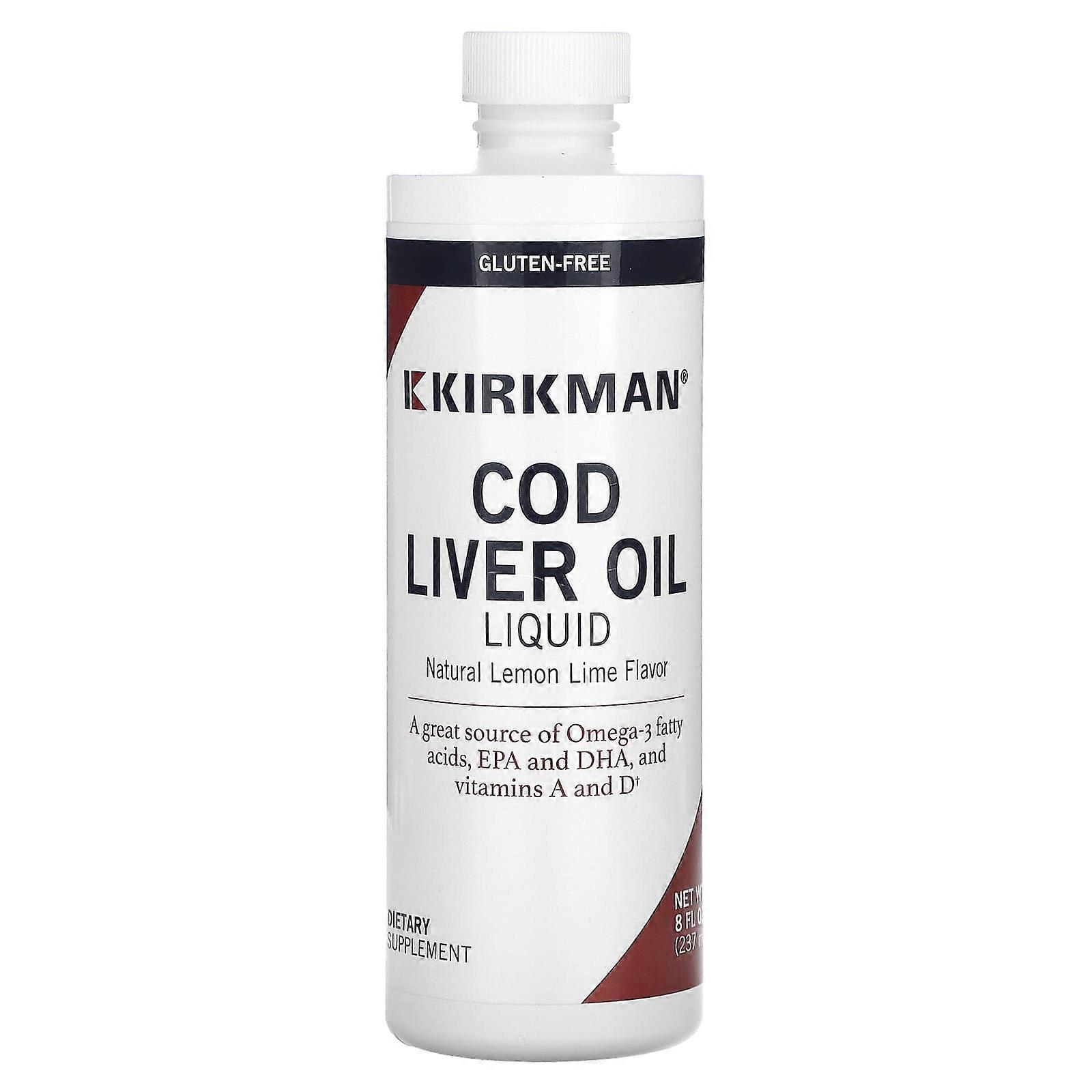 Cod Liver Oil Liquid, Natural Lemon Lime, 8 fl oz (237 ml)