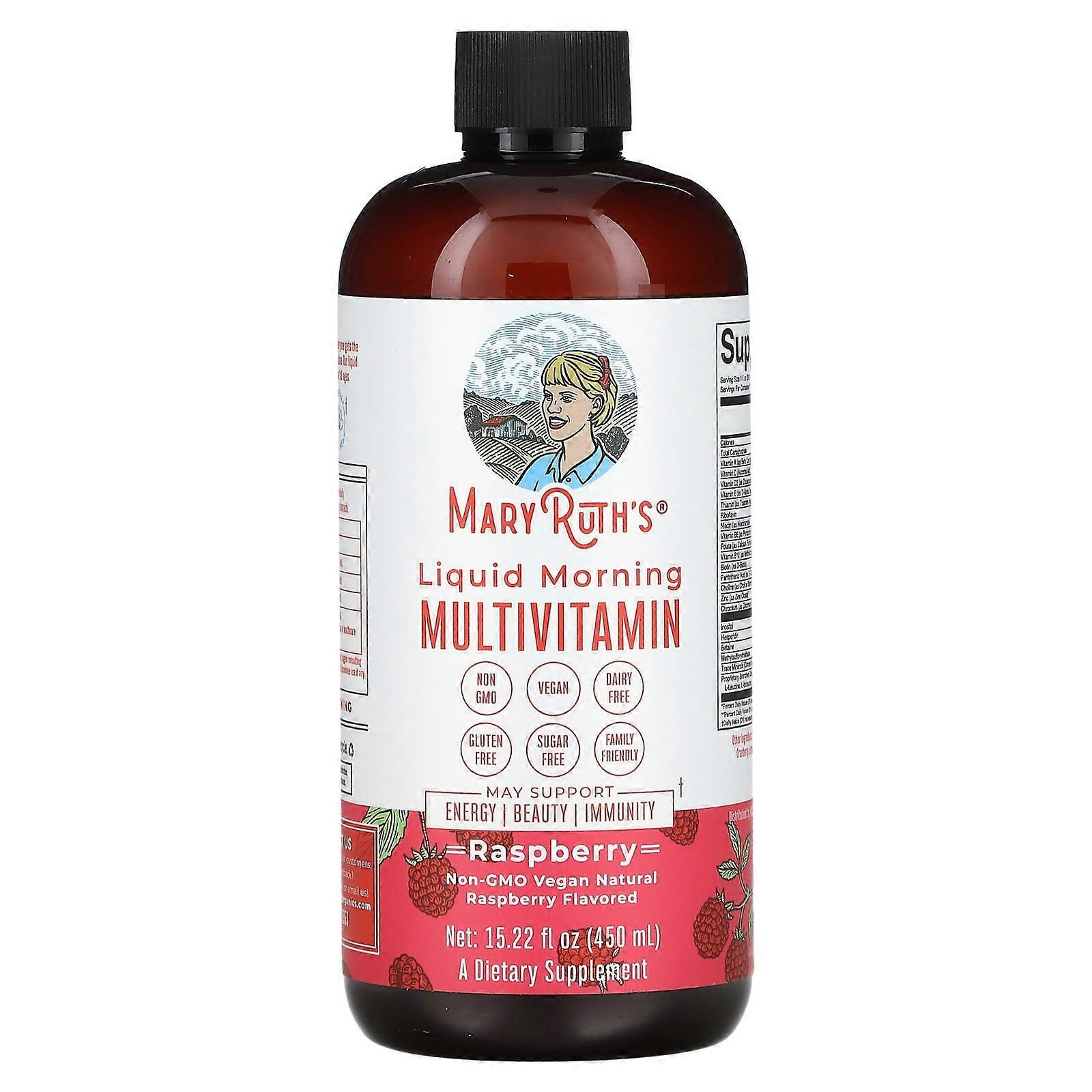 Liquid Morning Multivitamin, Raspberry, 15.22 fl oz (450 ml)