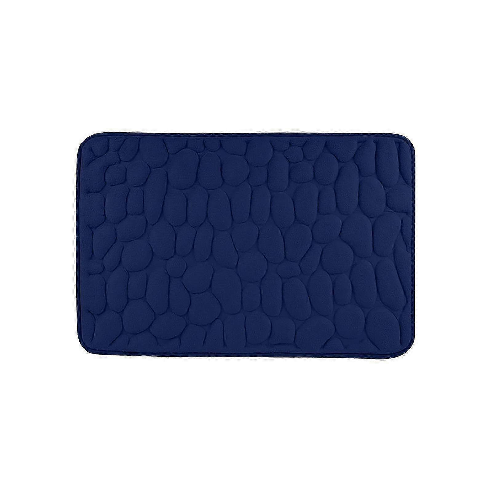 1pc Memory Foam Bath Rug Embossed Bathroom Mat Water Absorbent And Washable Bath Rugs, Non-Slip, Thick, Soft And Comfortable Carpet For Show