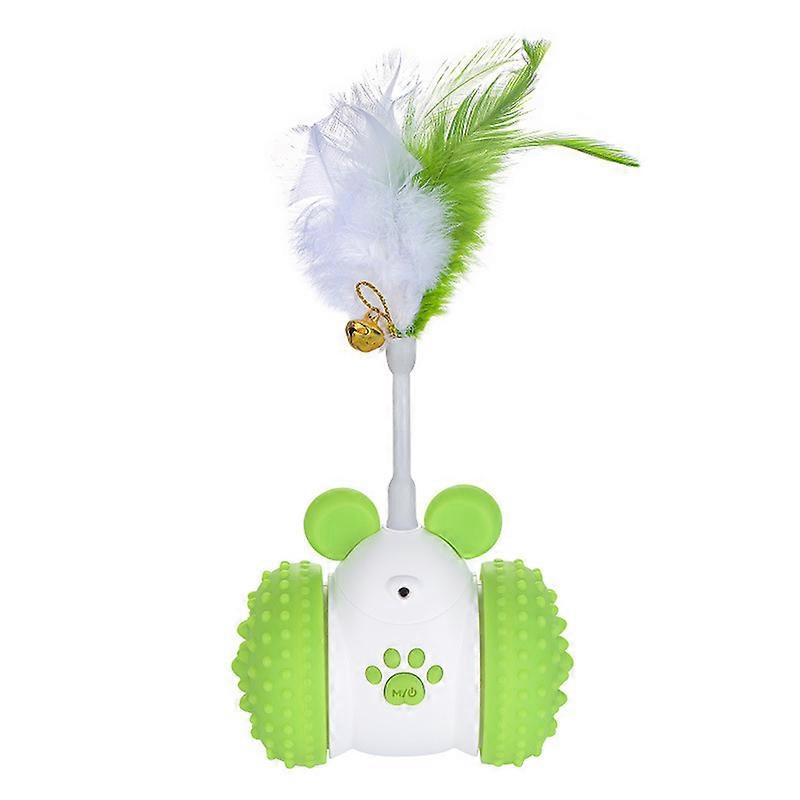 Rechargeable Cat Automatic Feather Toy Irregular Movement Replaceable Feathers Interactive Cat Toy Smart Standby