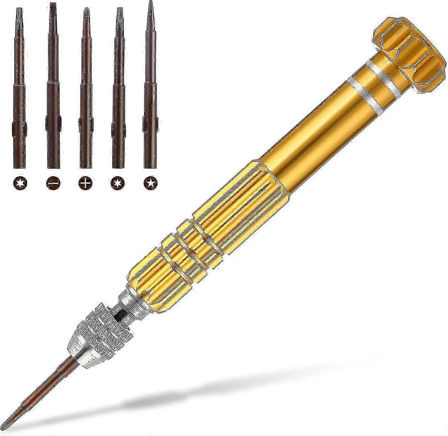 Mini Screwdriver Set, 5-in-1 Multifunctional Screwdriver Slotted And Phillips Professional Precision Tiny Screwdriver Set For Eyeglass, Sunglass, Watc