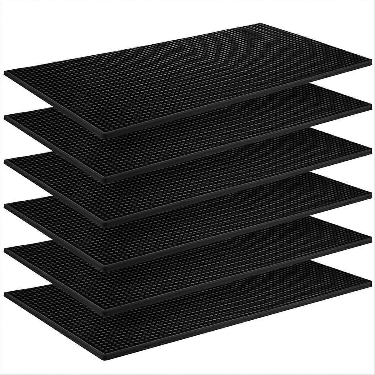 6Pcs Rubber Mat Non Slip Bar Service Spill Mat