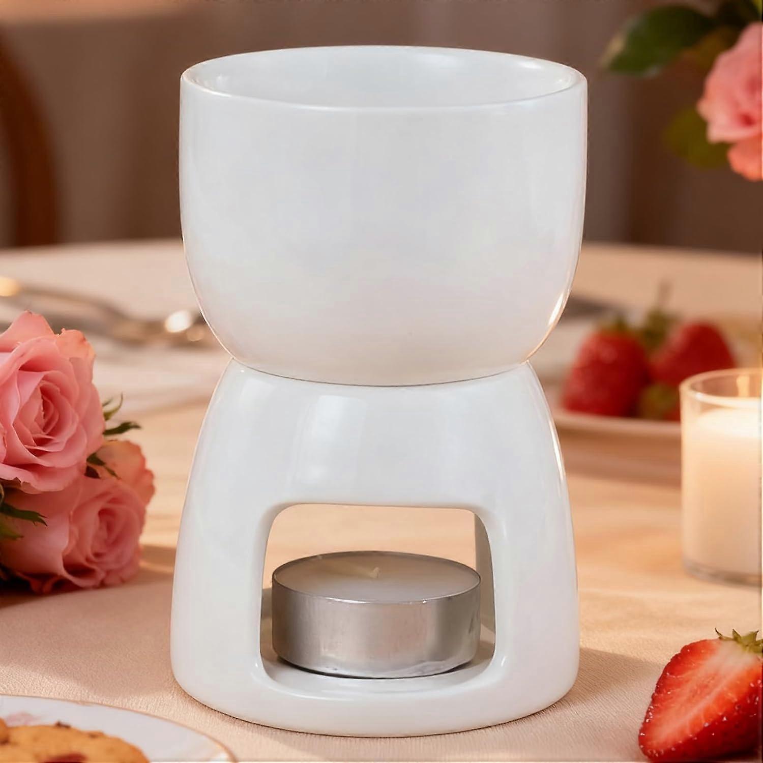 Chocolate Cheese Fondue Pot Set 150ml Fondue Mug 2 Forks Included Small Melting Cup For Cheese Dipping