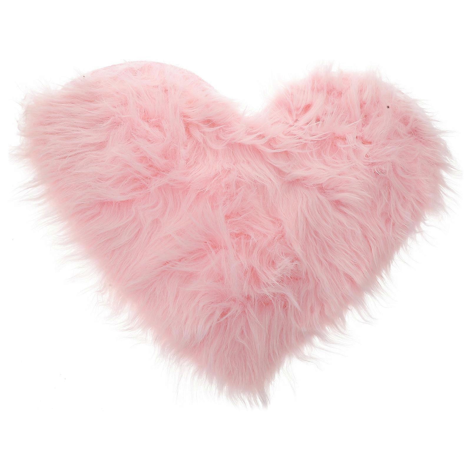 Heart Shaped Pink Plush Mat Photography Prop For Women Simple And Elegant Design 1Pack