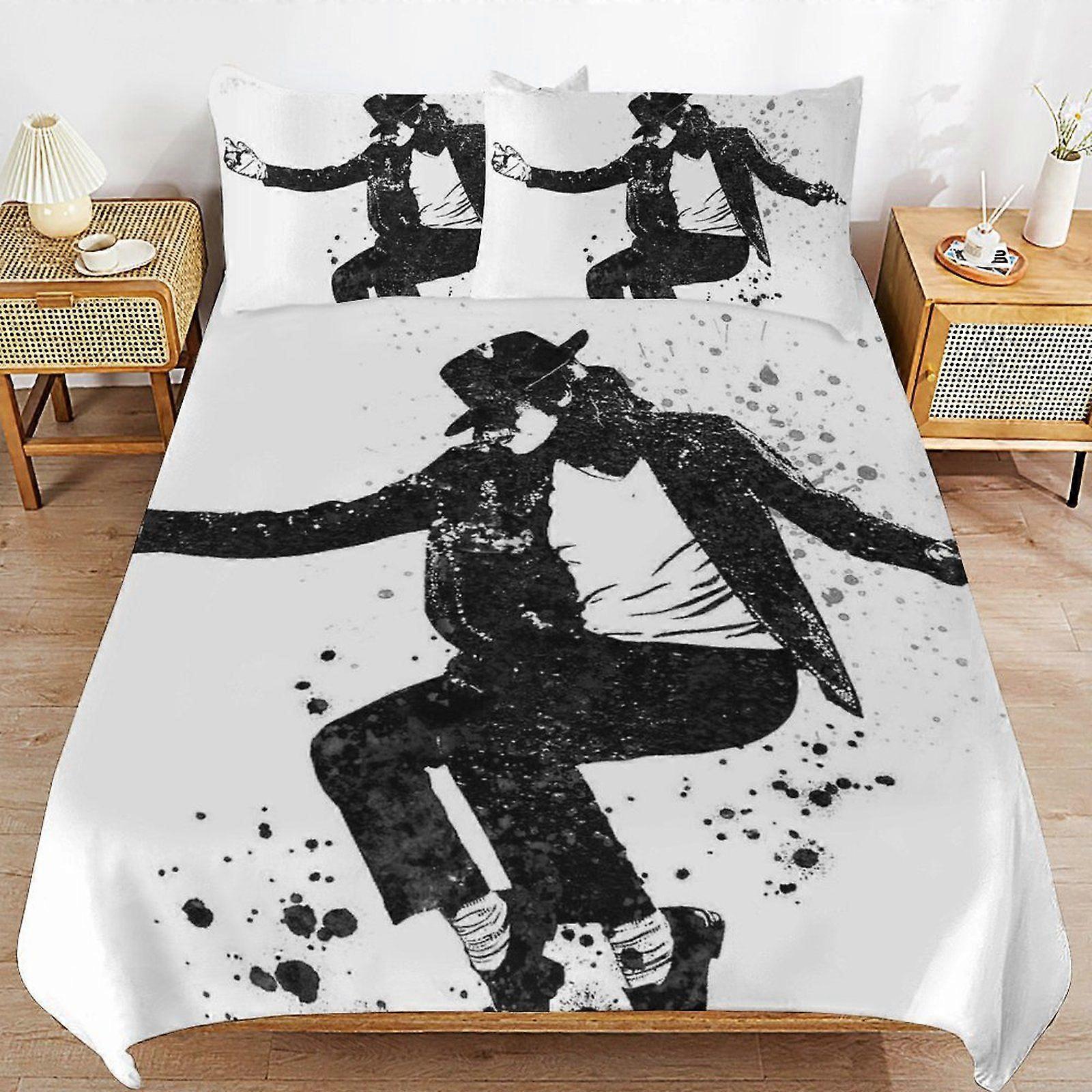 u168 Michael Joseph Jackson Long Thread Comfort Soft Zipper Closure Functional Fit Bedding Duvet Cover Sets for Restful Sleep n168