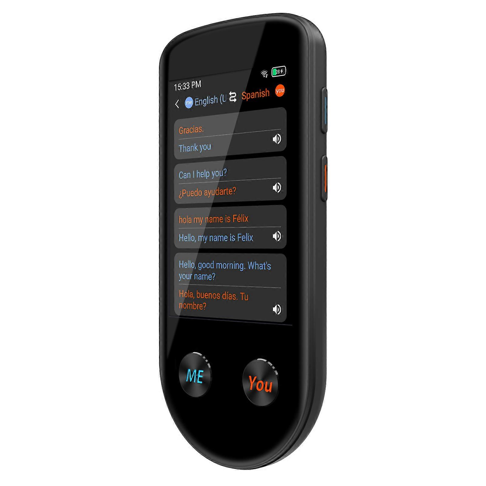 V600S Language Translator Device Instant Two-Way Translator 130+ Languages 3.5" Screen