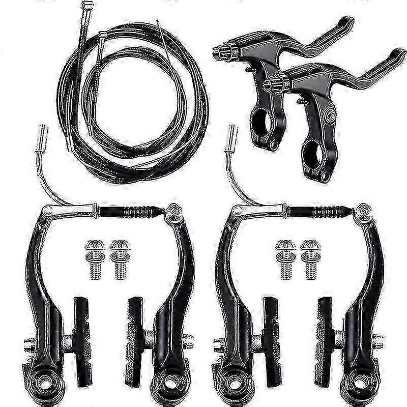 Hybrid bicycle brake system with inner outer cables and levers complete set SZRH