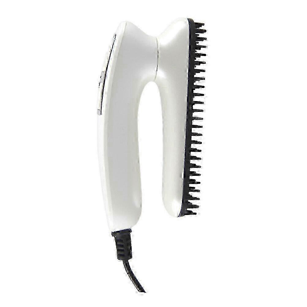 1pc Beard Straightener Multifunctional Electric Foldable Rotation Straightening Comb For Men With Eu Plug
