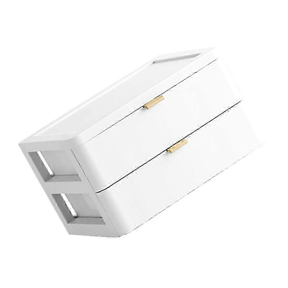 White Plastic Multi-Layer Drawer Storage Box for Makeup and Daily Necessities 1PC