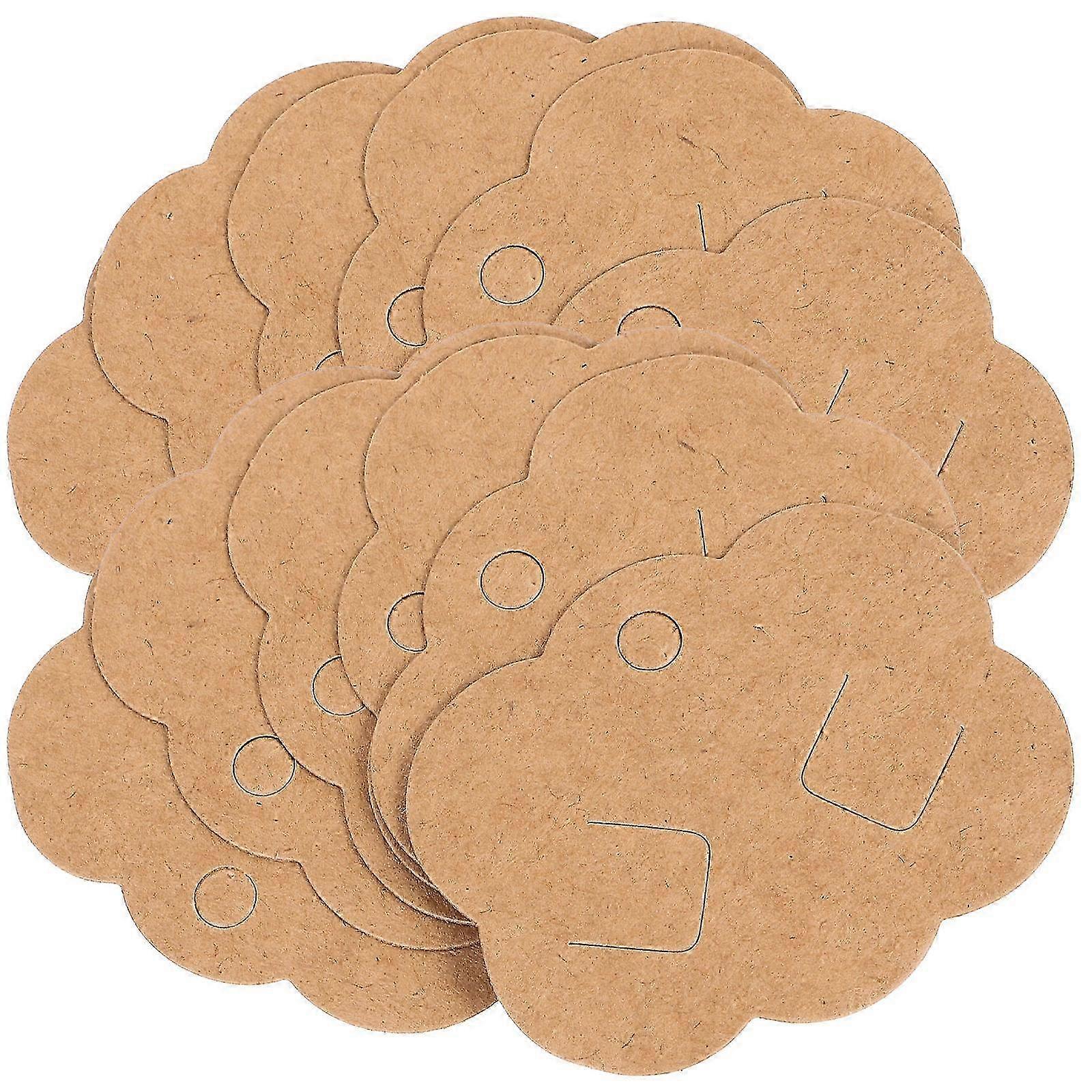 Storage Display Cards For Hair Barrettes 6x5cm Khaki Simple Design Suitable For Home Use 200 Pcs Edition 1107