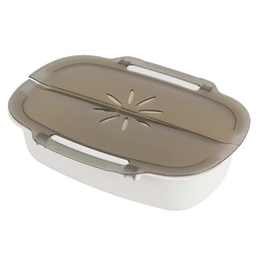Microwave Cooker Food Container with Removable  Basket