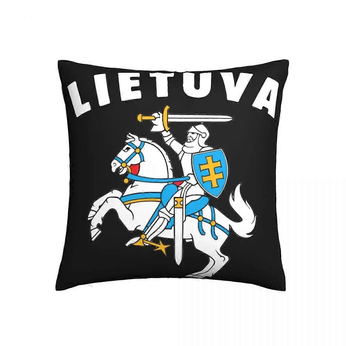 Lietuva Lithuania Coat Of Arms Pillowcase Printed Cushion Cover Decorative Lithuanian Throw Pillow Case Cover Home Zipper X