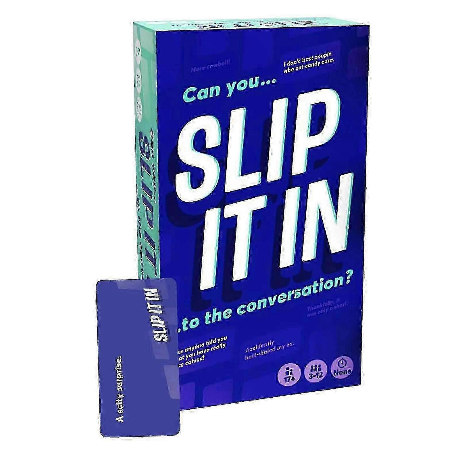 Slip It in Party Game Easy to Learn Play Game Fun Dinner Party Cards Game for Adults Teens Kids