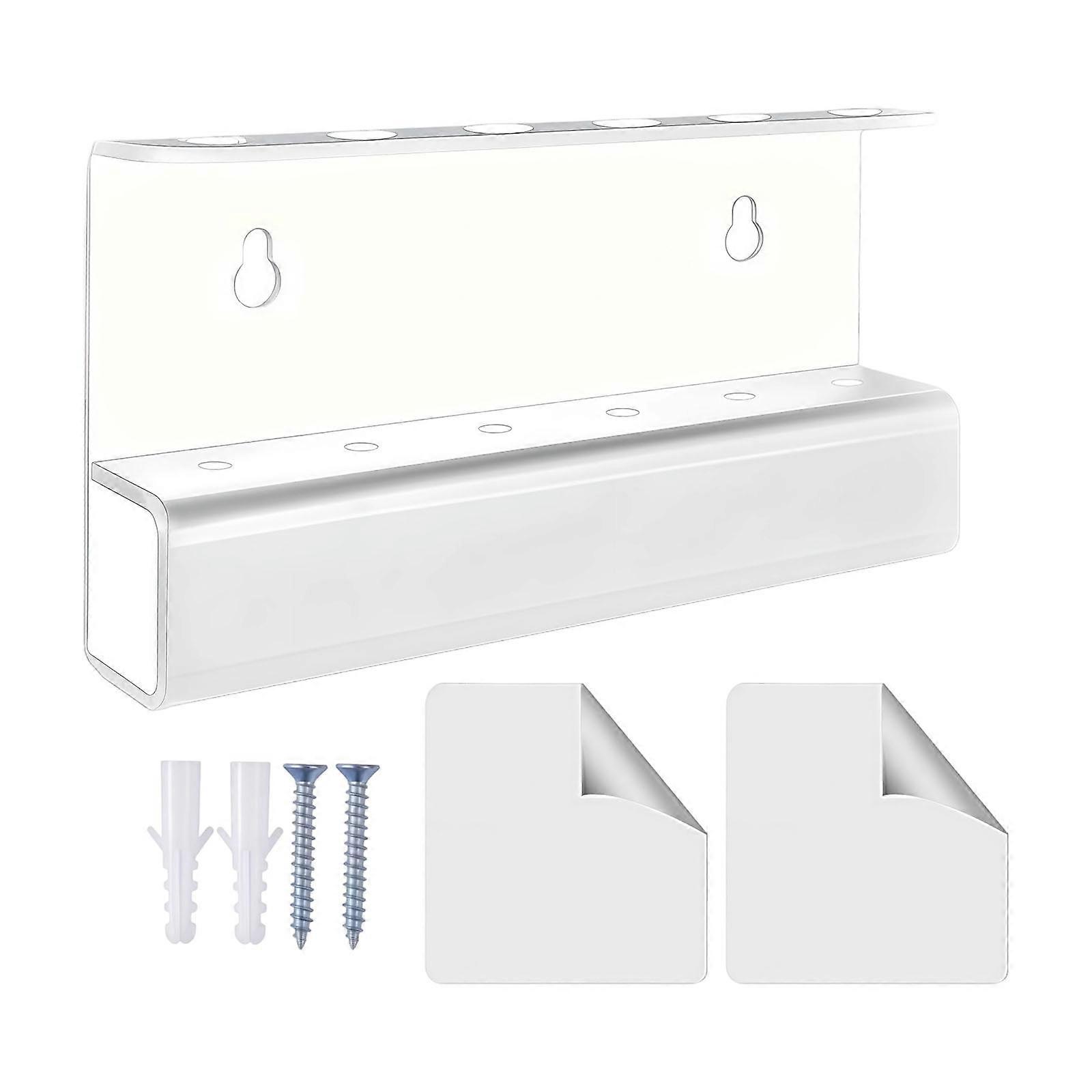 Transparency Boomerangs Rack Wall Organizer With Mounting Hardware Stylish Display For Home Office Entertainment  White