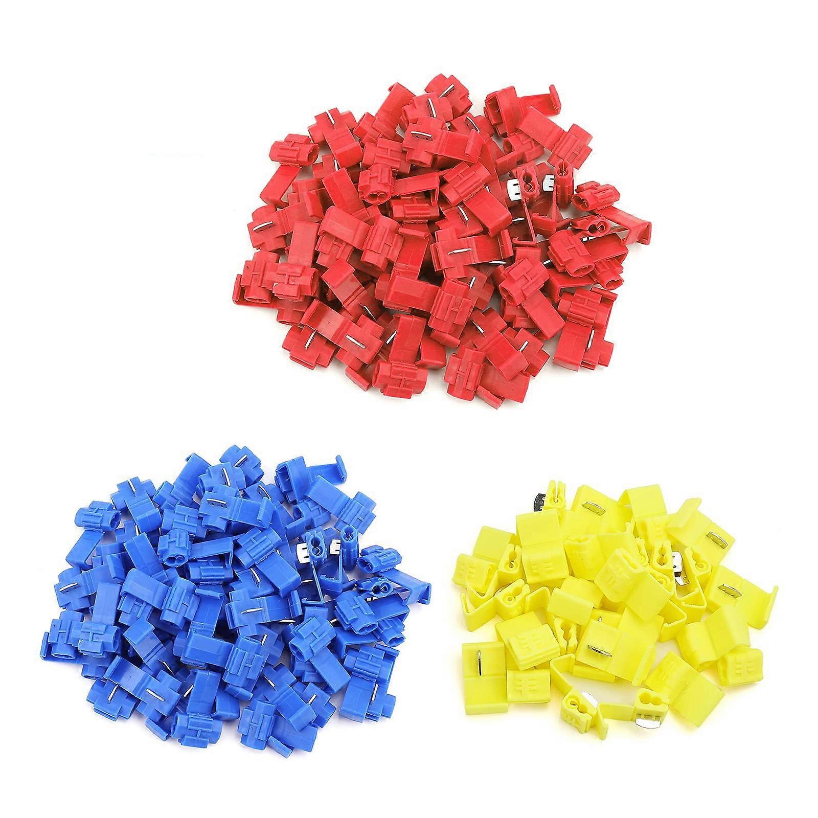 Quick Connection Wire Connectors Stripless Electrical Terminals Color Coding Simple Installs for Home Automotive Use Multicolor