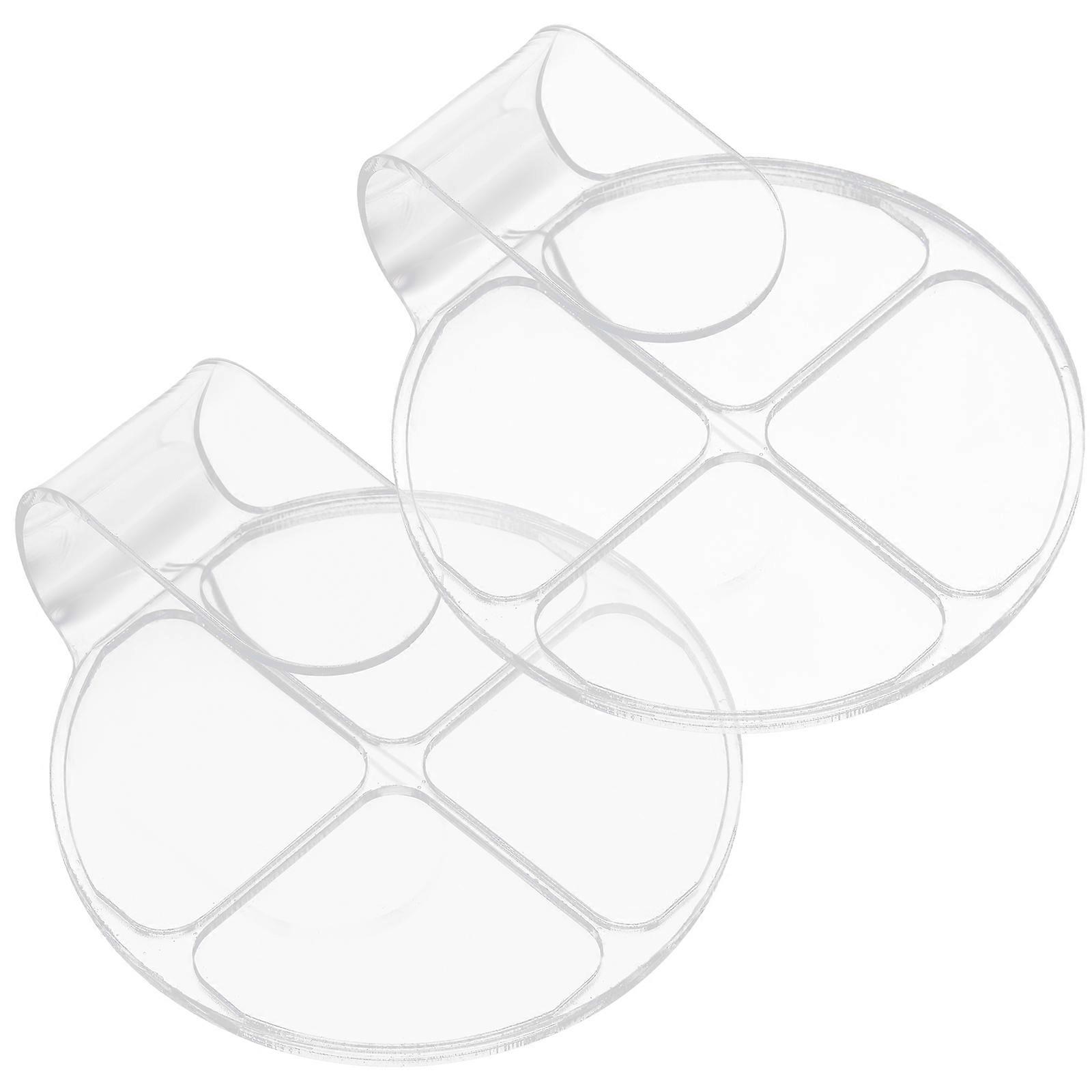 Transparent Acrylic Makeup Mixing Palette for Foundation 2Pcs Durable Set