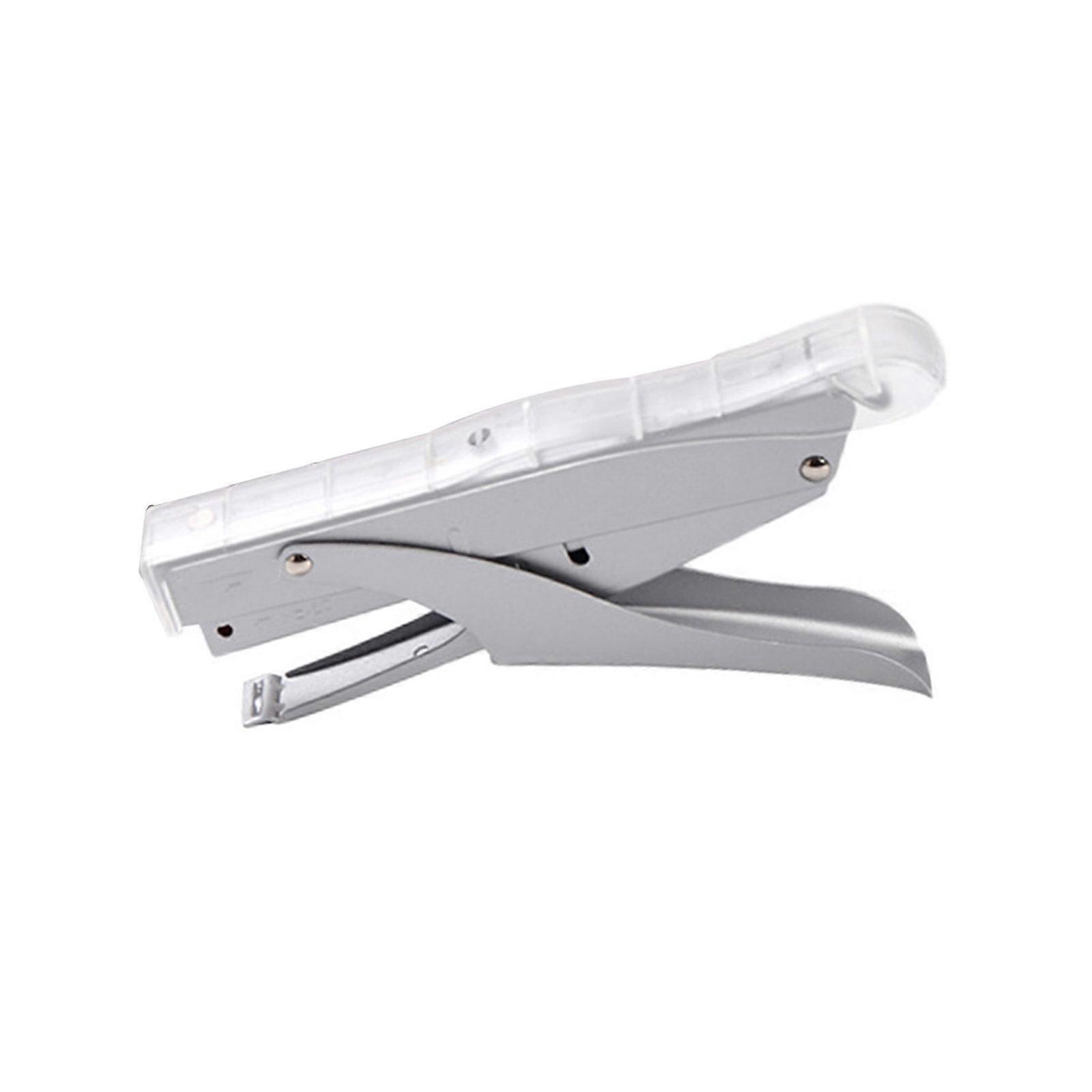 Handheld Stapler 10 Sheet Capacity Desk Stapler Heavy Duty Stapler Ergonomic Grip Labor-Saving Stapler Stapling Machine  Transparent color