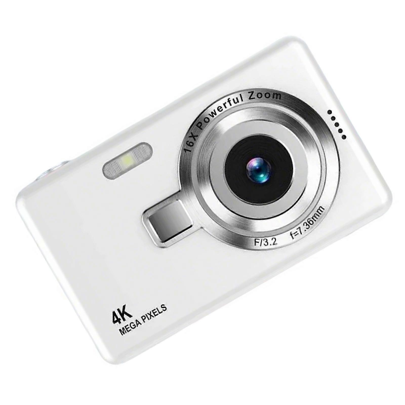 Digital Camera Card Cameras With 96MP 1080P Resolution Clearly Autofocused Vlogging Camera for Artistic Photography  White