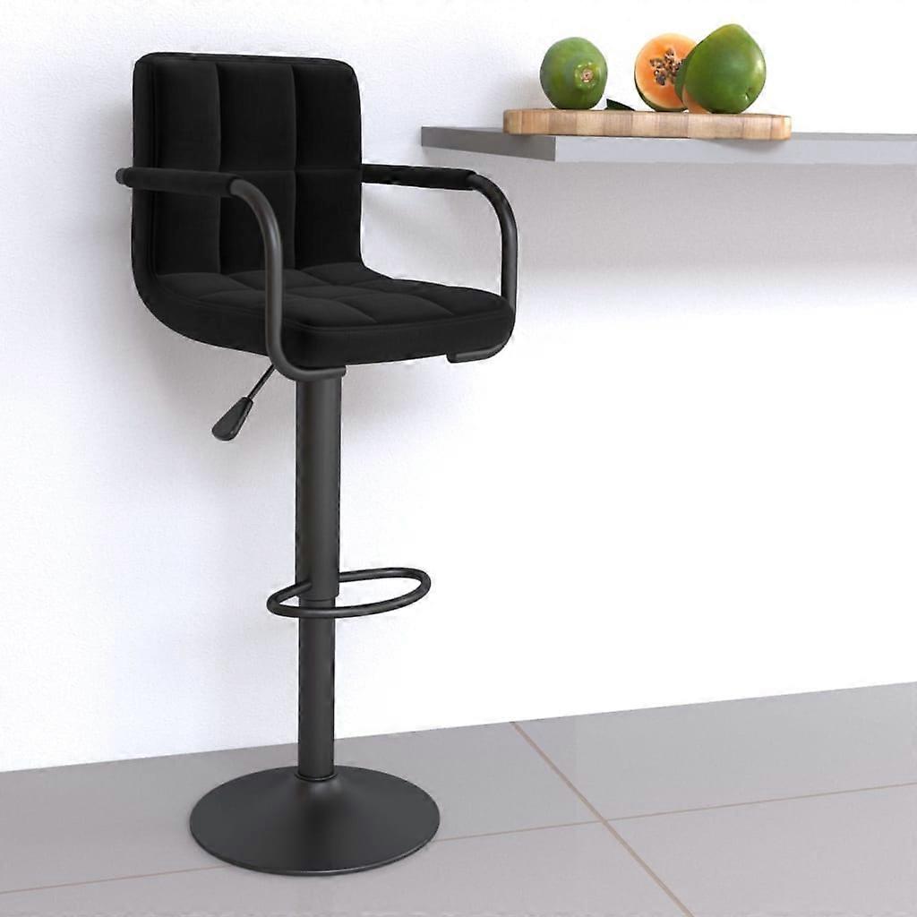 Barhocker Schwarz Stoff