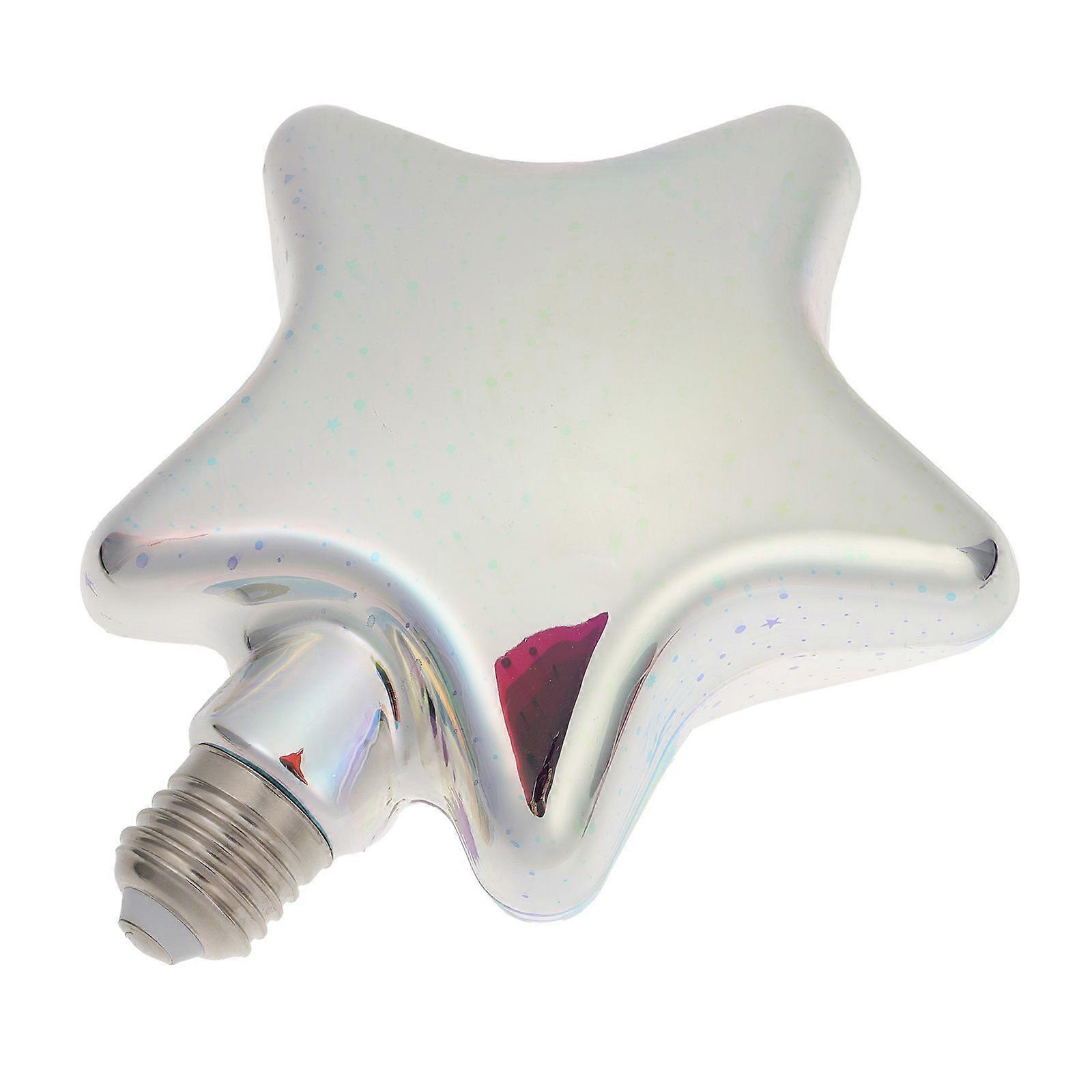 1Pc Creative Decorative Bulb Chrietmas Tree Bulb Pendant Indoor 3D Bulb Silver