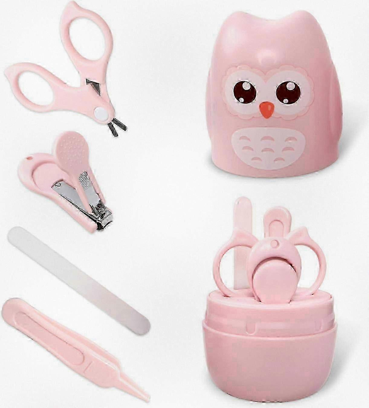 4-in-1 Infant Nail Care Kit with Storage Case, Scissors, File, and Tweezers