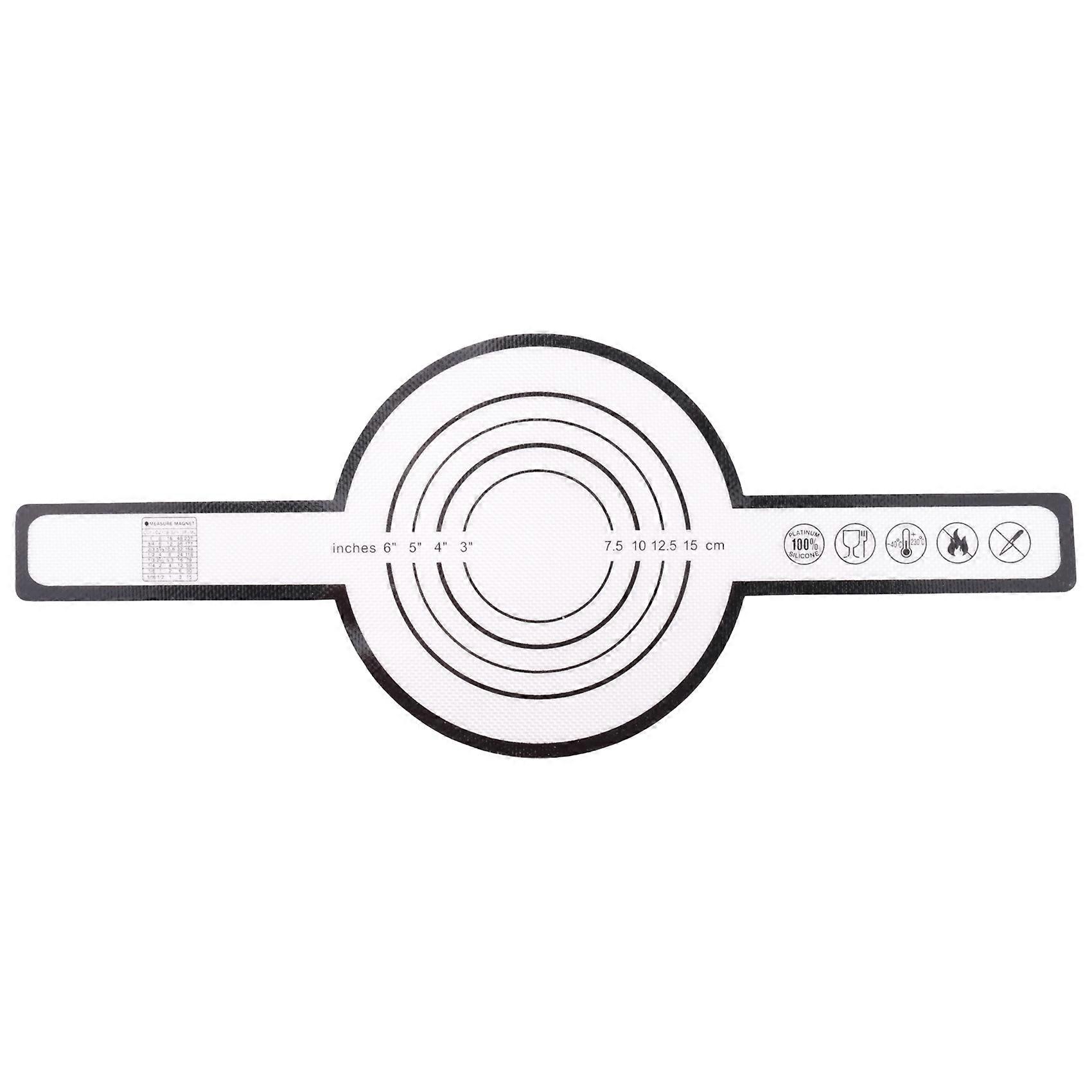 Silicone Baking Mat for Dutch Oven Bread Baking Non-Stick Baking Mat with Long Handle 8.3Inch Reusable Sheets Black