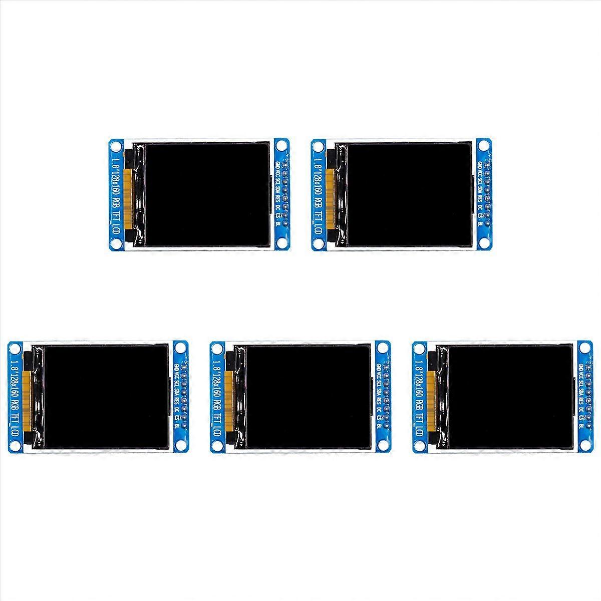 5X 1.8 Inch LCD Display Module Full Color 128X160 RGB SPI TFT LCD Display Module ST7735S 3.3V Replac
