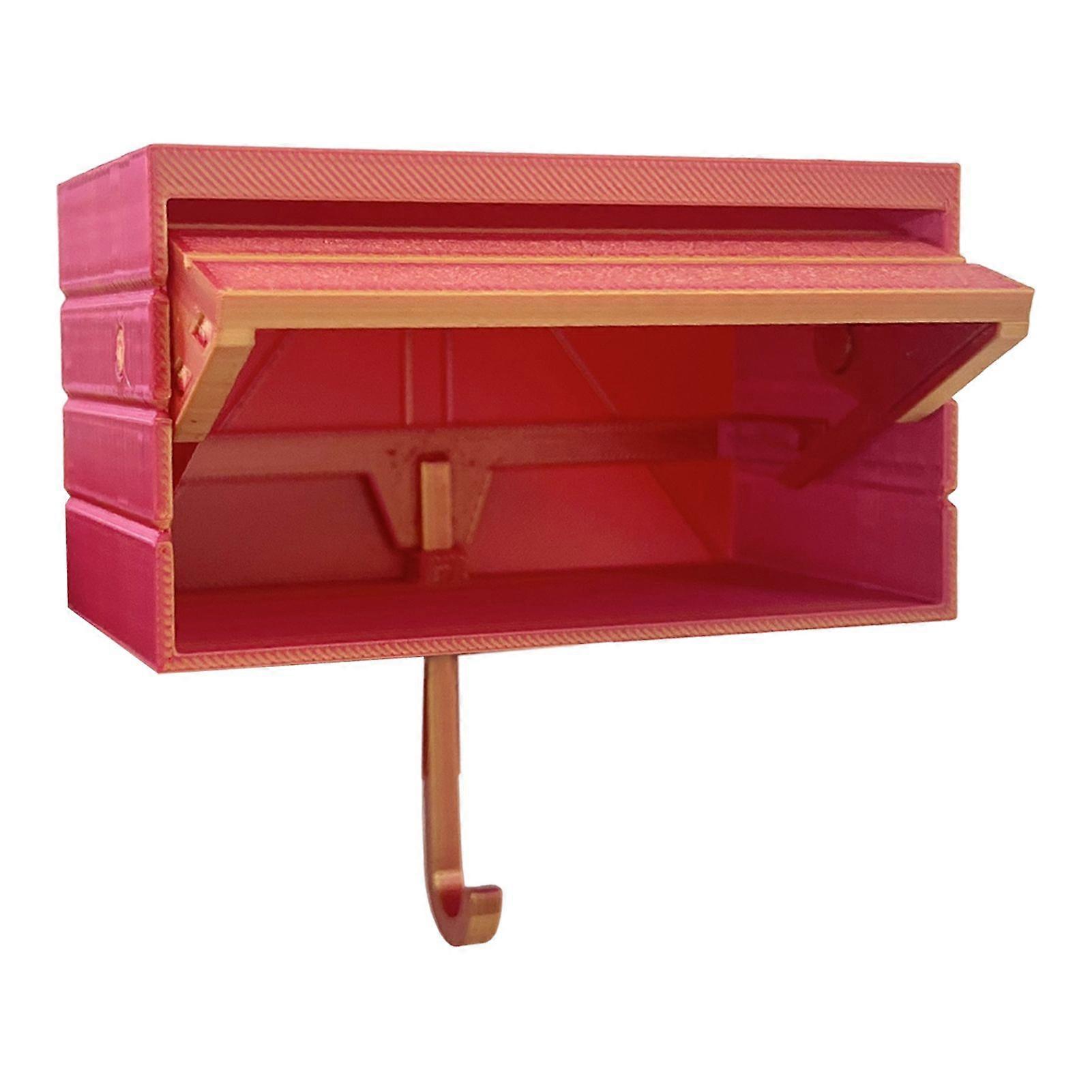 Jikaix Wall Mount Key Holder Easy Installation Fun 3D Printed Car Garage with Opening Door Entryway Key Rack