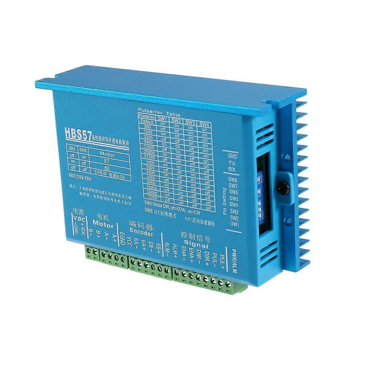 HBS57 Stepper Motor Driver Controller AC20-80V/DC24-70V Step Motor Driver Encoder 1000 Lines 2-Phase
