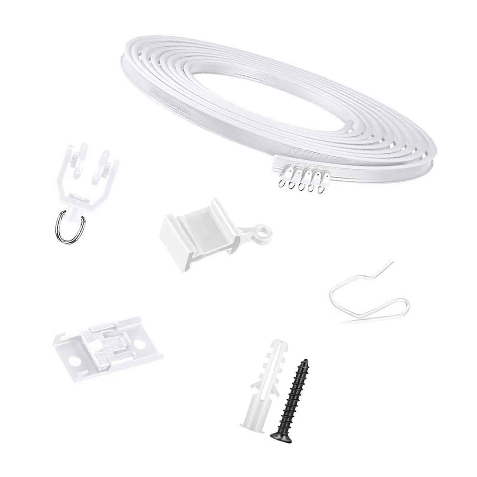 Flexible Curtain Rails for Any Room 5/10/20M Length Ceiling Track with Smooth Glides Rollers Set for Home or Office Use Multicolor