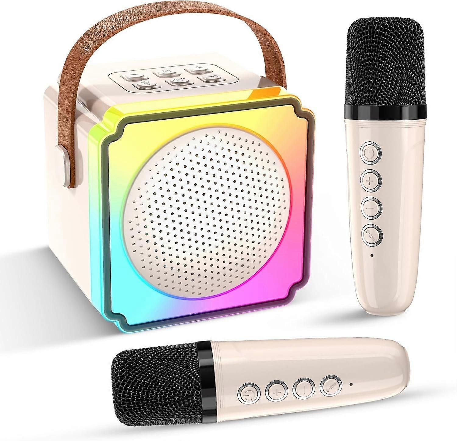 Mini Karaoke Machine for Kids and Adults,Portable Bluetooth Karaoke Speaker with 2 Wireless