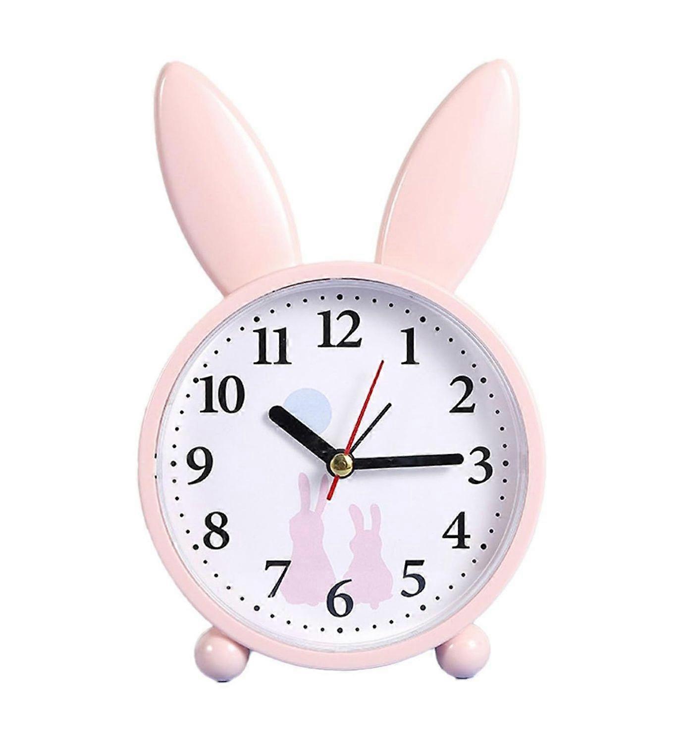 Alarm Clock, Pink Alarm Clock Bunny Alarm Clock Alarm Clock for Kids Cute Alarm Clock Battery Alarm
